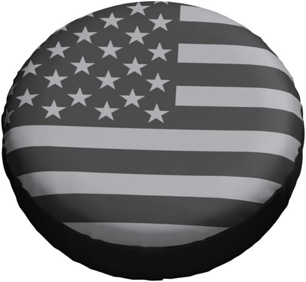 Spare Tire Cover Flag Weatherproof Universal Wheel Protectors for RV Travel Trailer Camper 17in